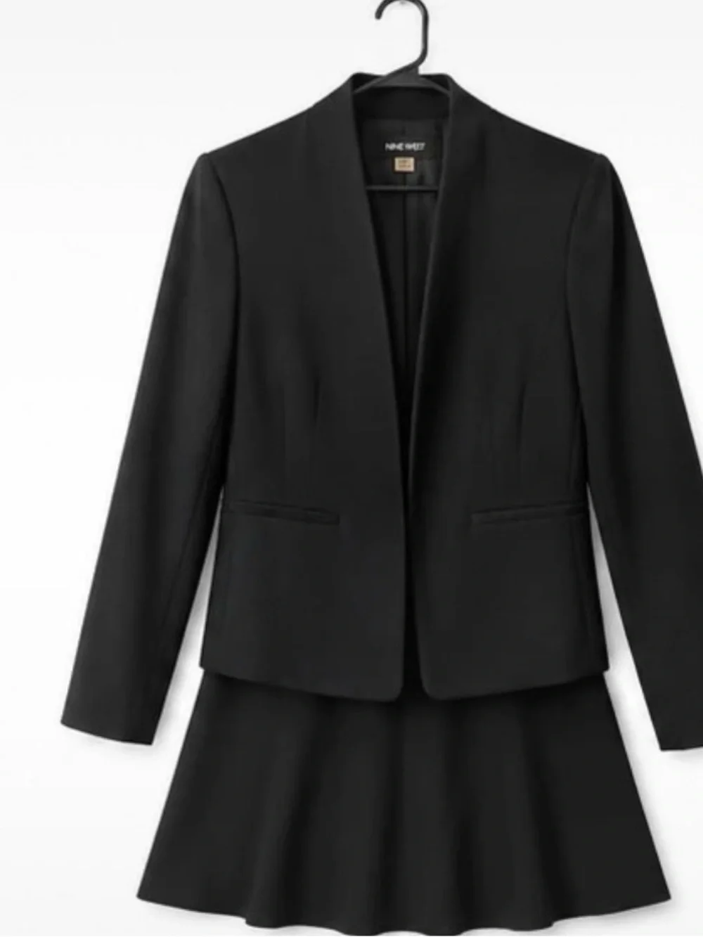 Nine West Women's Black Open-Front Blazer and skirt